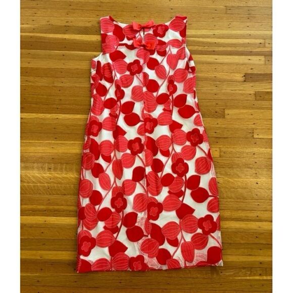 Talbots red/pink/white formal sleeveless dress NWT - Picture 2 of 7